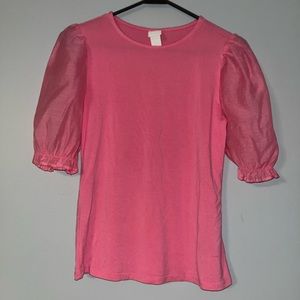 H and m puffy sleeved top